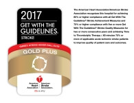 2017 Get With The Guidelines Stroke GOLD PLUS achievement award.